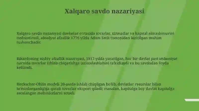 Xalqaro savdo nazariyasi 3