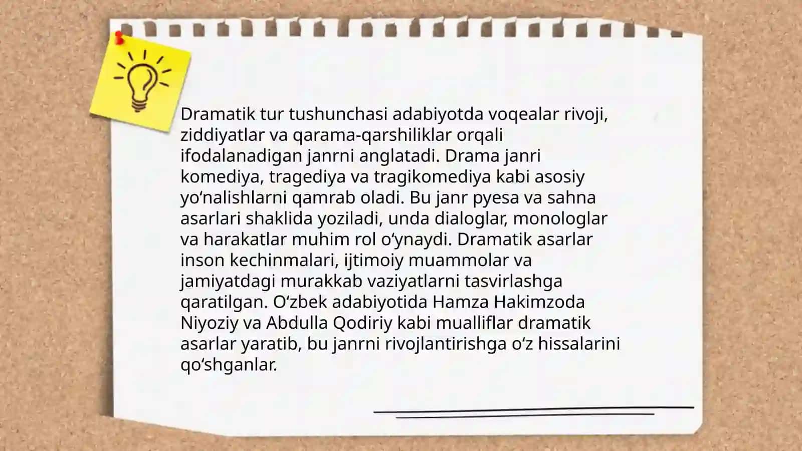 Dramatik tur va uning janrlari 3