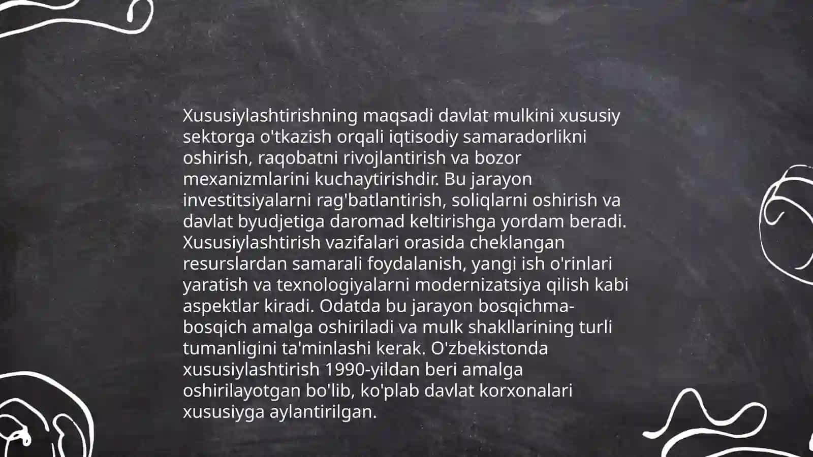Xususiylashtirishning amalga oshilishi. Mulkdor sinfining shakllantirillishi 3