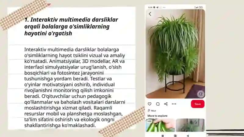 O'simliklarning hayoti haqida bolalarga ma'lumot berishda innovatsion texnologiyalardan foydalanish 3