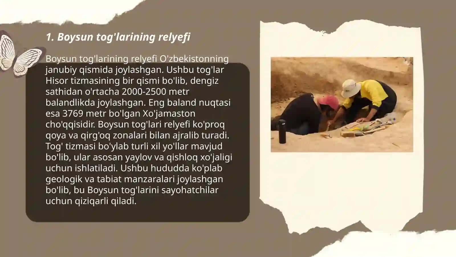Boysun tog'larining relyefi 3