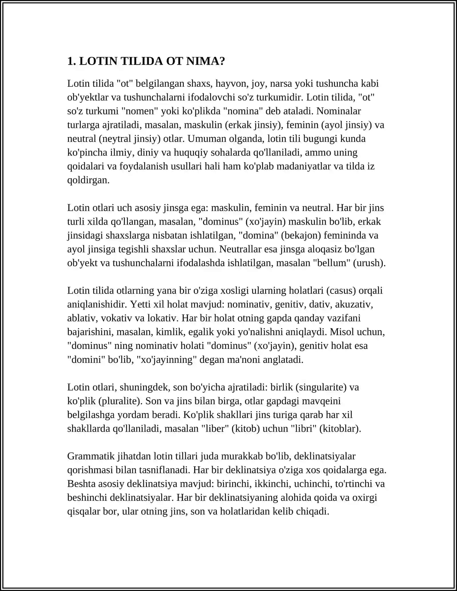 LOTIN TILIDA OT. OTNING BIRINCHI GURUHDA TURLANISHI 3