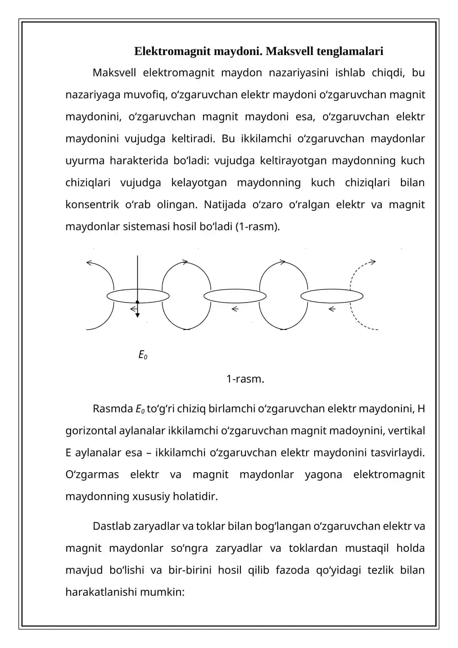 Elektromagnit maydonlar va to'lqinlar 3