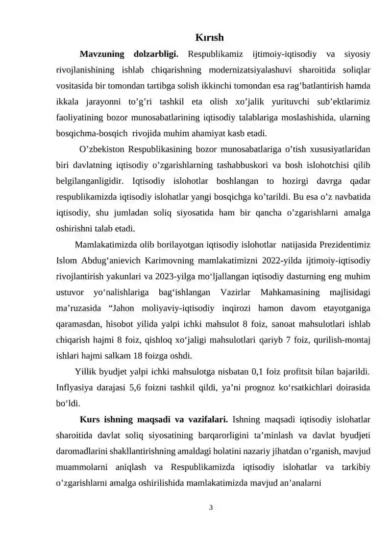 Mikro iqtisodiyot, makro iqtisodiyot kurs ishi 3