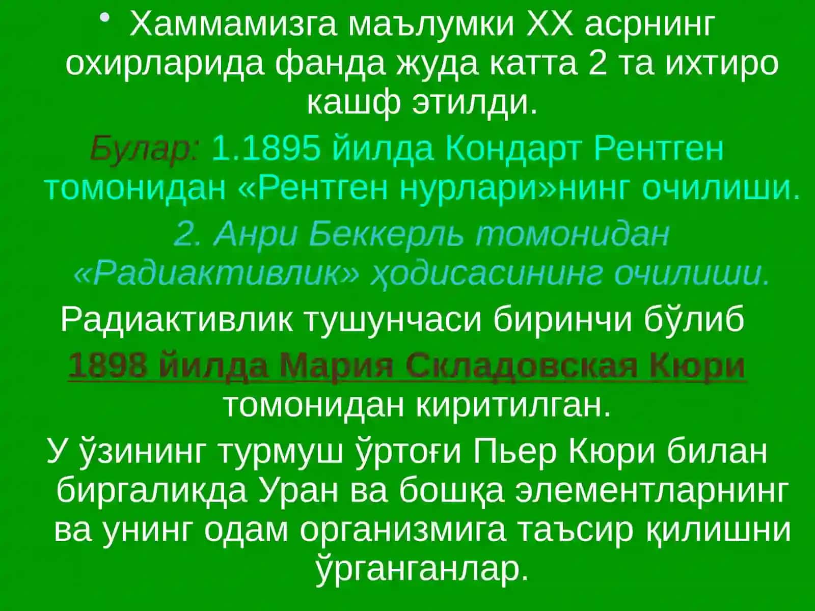 Радиацион гигиена фани ва уни радиофарм препаратлар ишлаб чиқаришдаги ахамияти 3