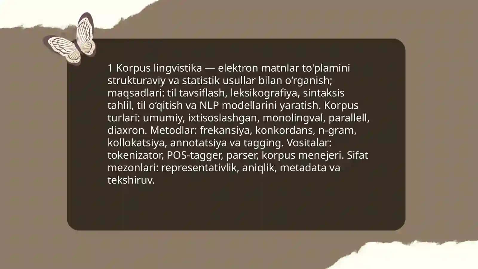 Kompyuter lingvistikasi tilshunoslikdagi yo‘nalishlari 3