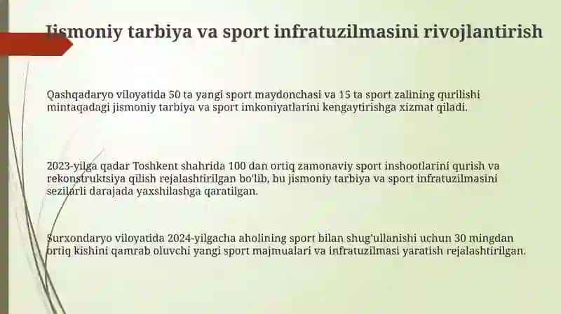 O'zbekiston Respublikasining jismoniy tarbiya va sportga oid direktiv hujjatlari 3