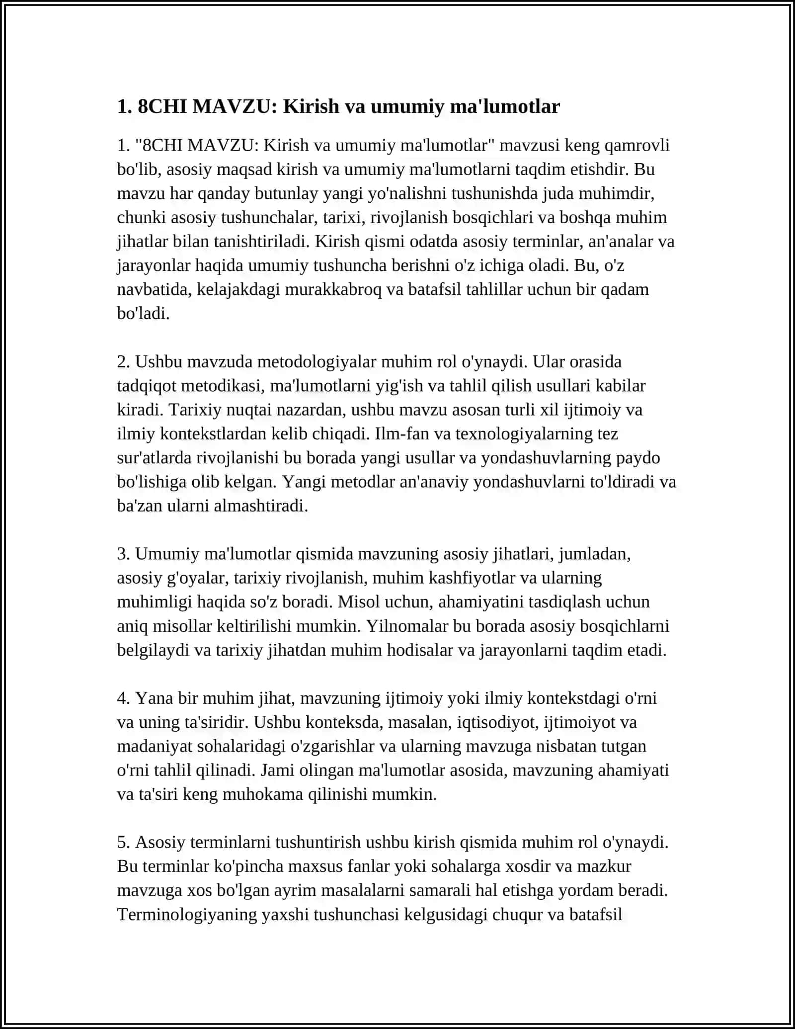 "8CHI" mavzusi - Kirish va umumiy ma'lumotlar 3