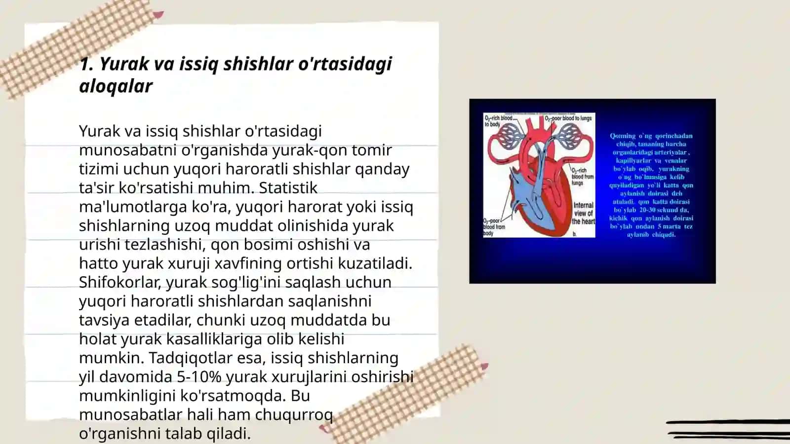 Yurakda bo’ladigan issiq shishlar xaqida 3