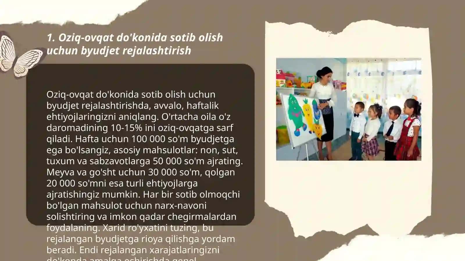 Maktabga tayyorlov guruh matematika mashģulotlarini kundalik turmush bilan boģlash orqali amalga oshirish yòlari 3
