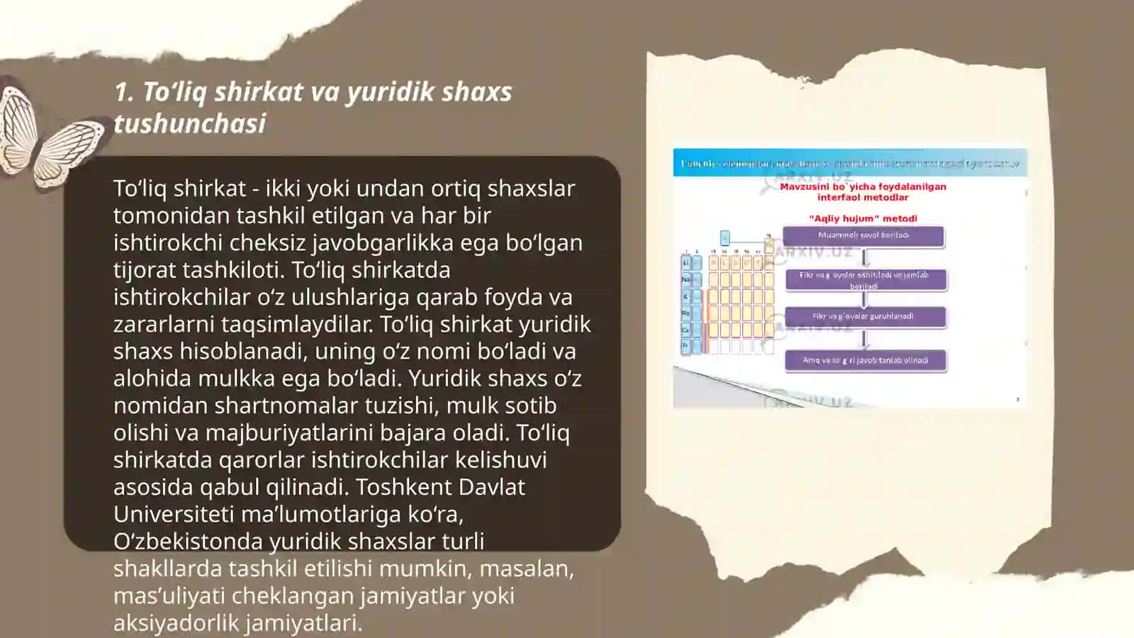 Toʻliq shirkat va yuridik shaxs tushunchasi 3
