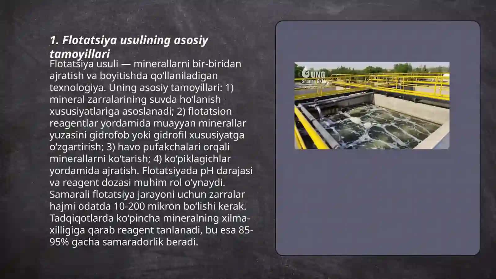 Oqova suvlarni flotatsiya usulida tozalash 3
