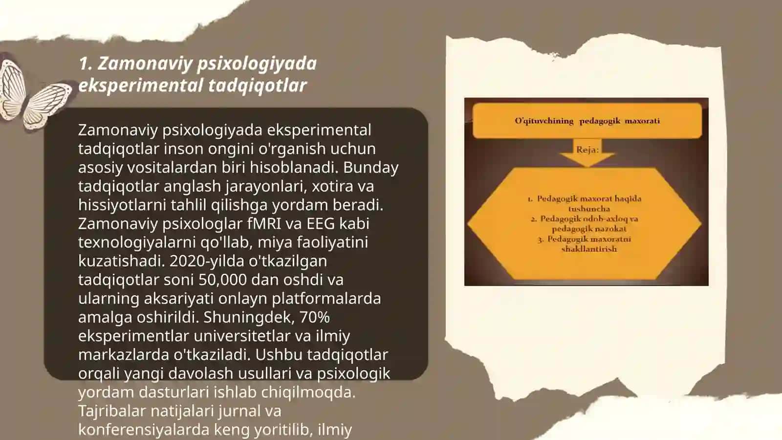 Zamonaviy psixologiyada eksperimental tadqiqotlar 3