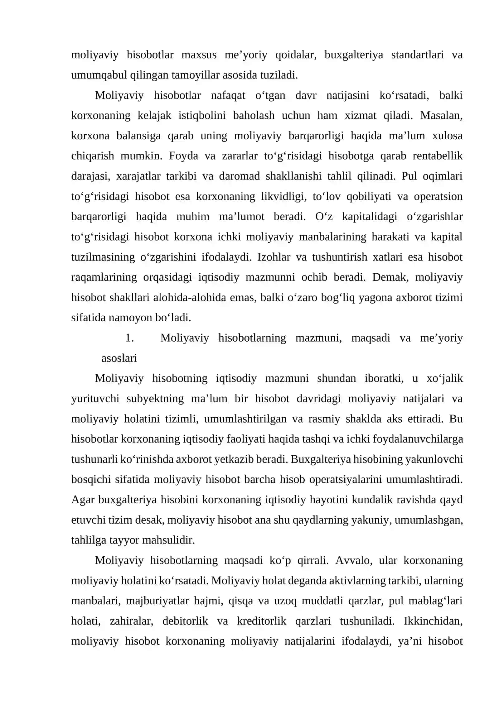 Moliyaviy hisobotlar shakllari va ularning tavsifi 3