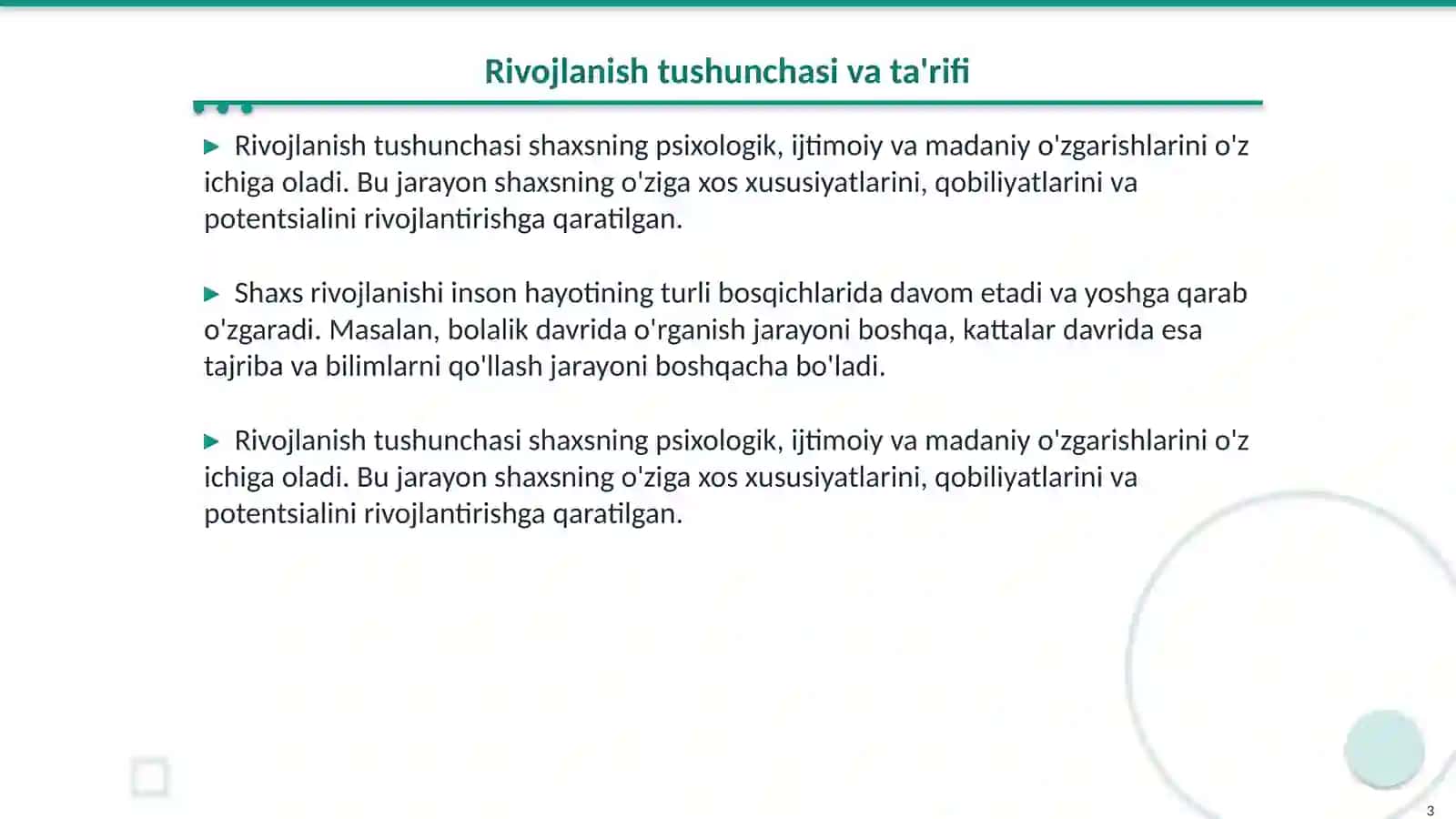 Shaxsning rivojlanishining individuallik xususiyatlari va ularning roli 3