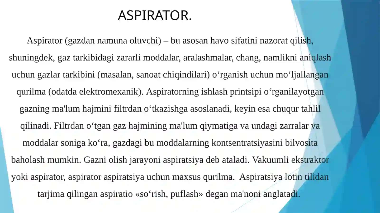 TIBBIYOTDA QO‘LLANILADIGAN ASPIRATOR QURILMA MAKETINI YARATISH 3