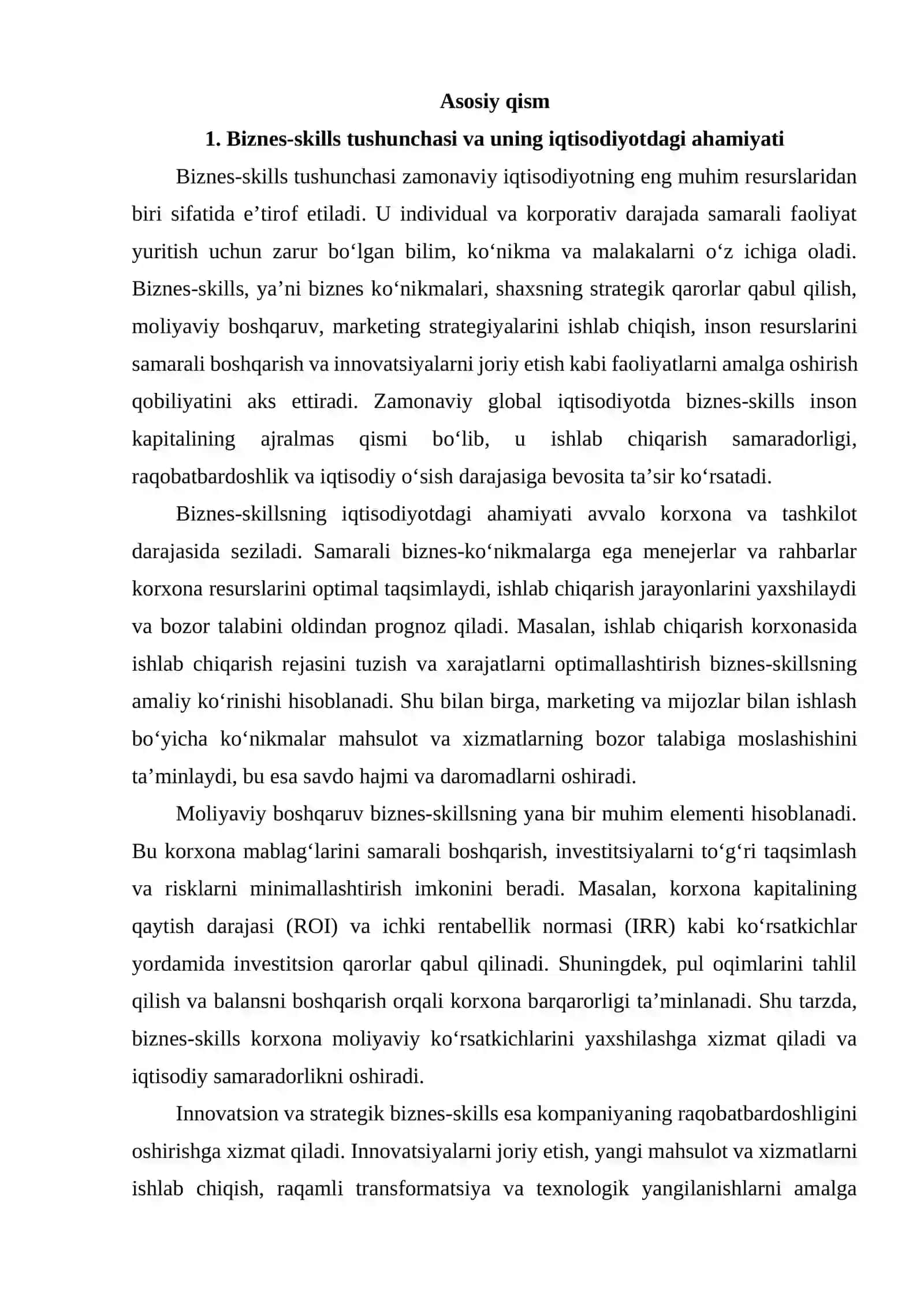 O‘zbekiston iqtisodiyotida biznes skillarining xususiyatlari 3
