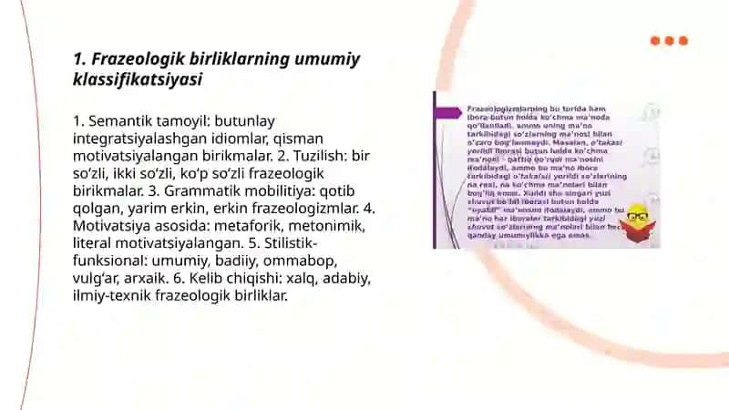 Frazeologik birliklarning turlari va uslubiy xususiyatlari 3