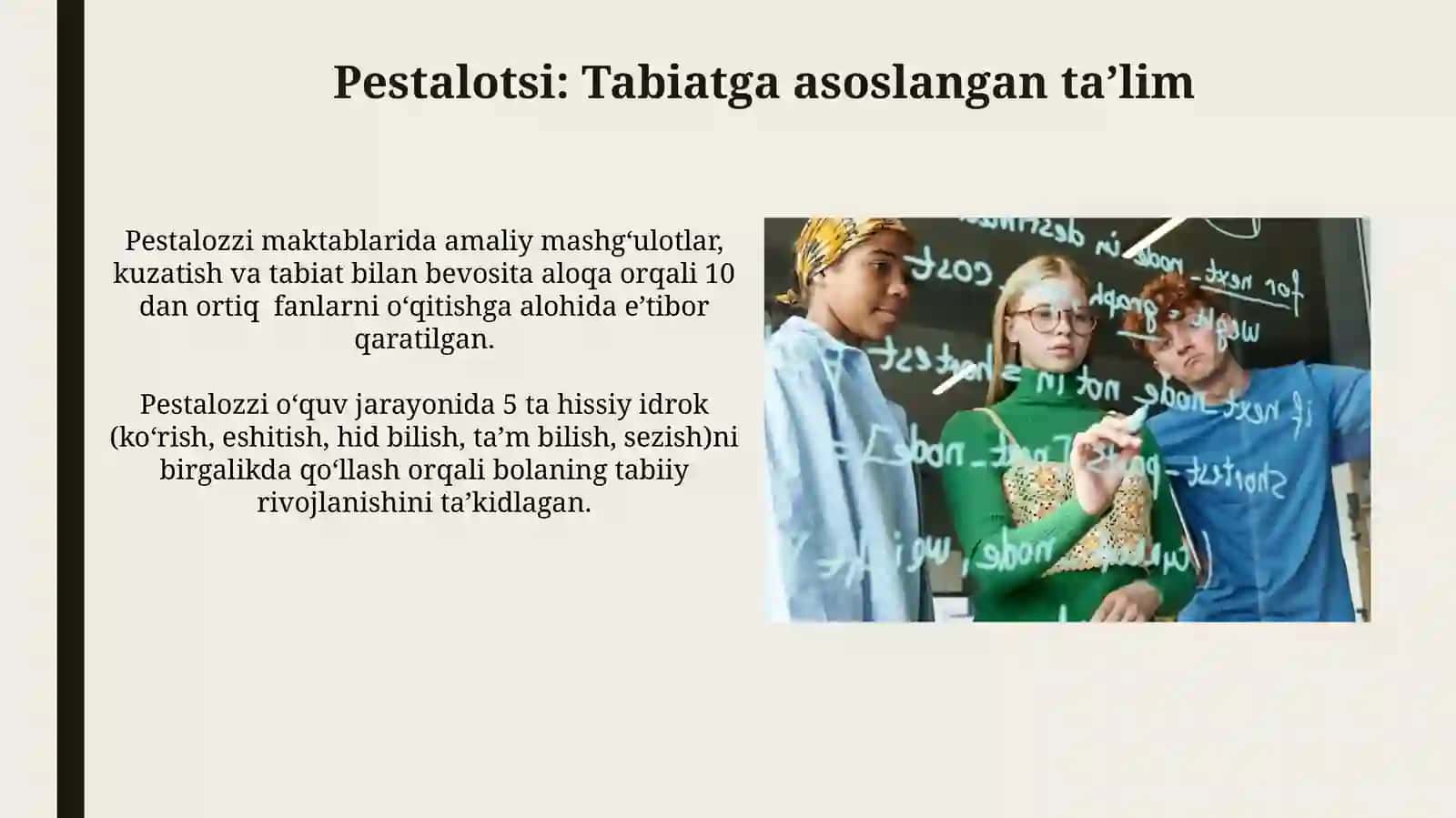 Iogan Genrix Fetsalotsiy, Yan Amons Komenskiy, Ushinskiyning pedagogik gʻoyalari 3