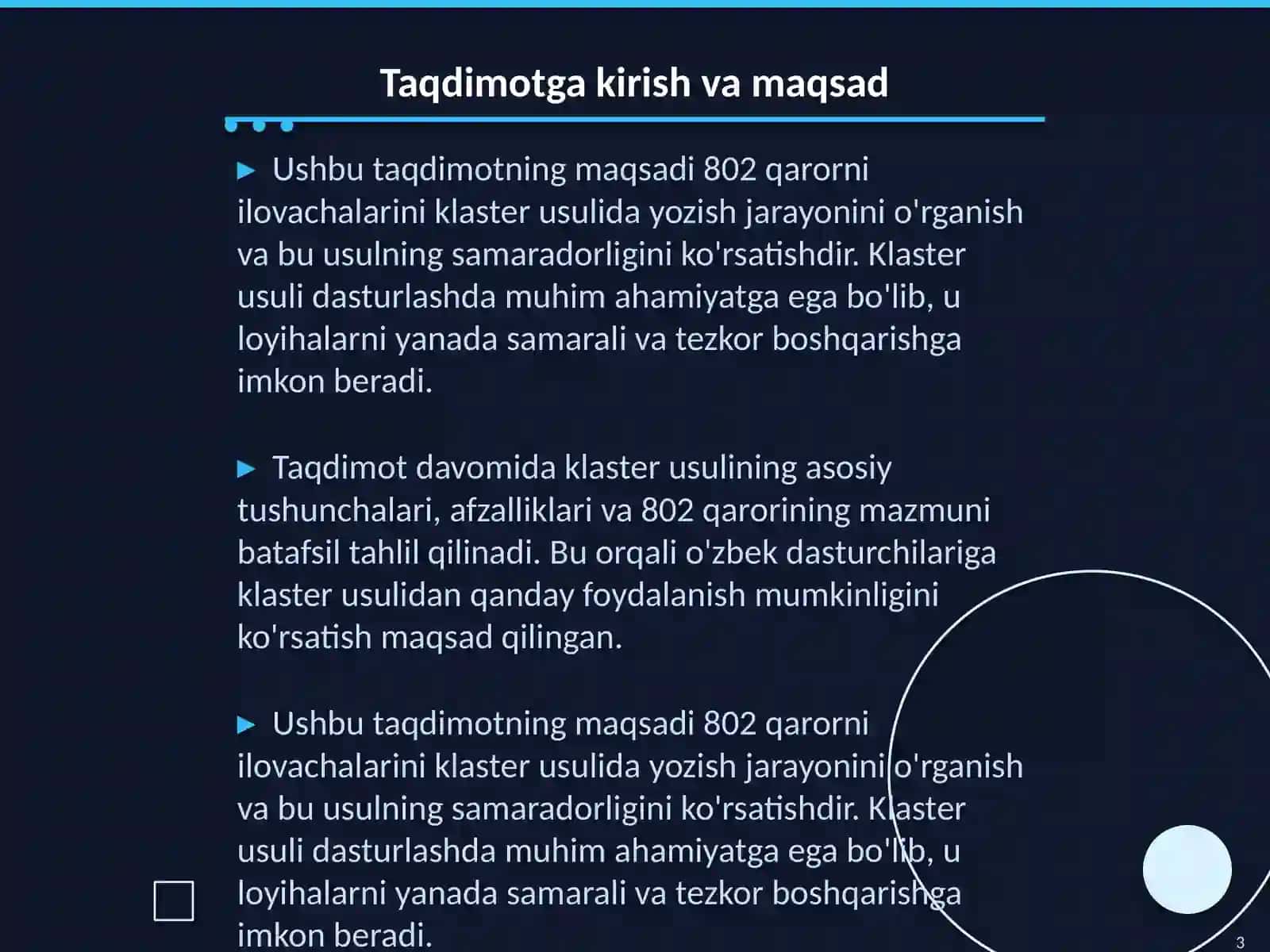 802 qaronni ilovachalarini klaster usulida yozishni ham bajara olarmikina 3