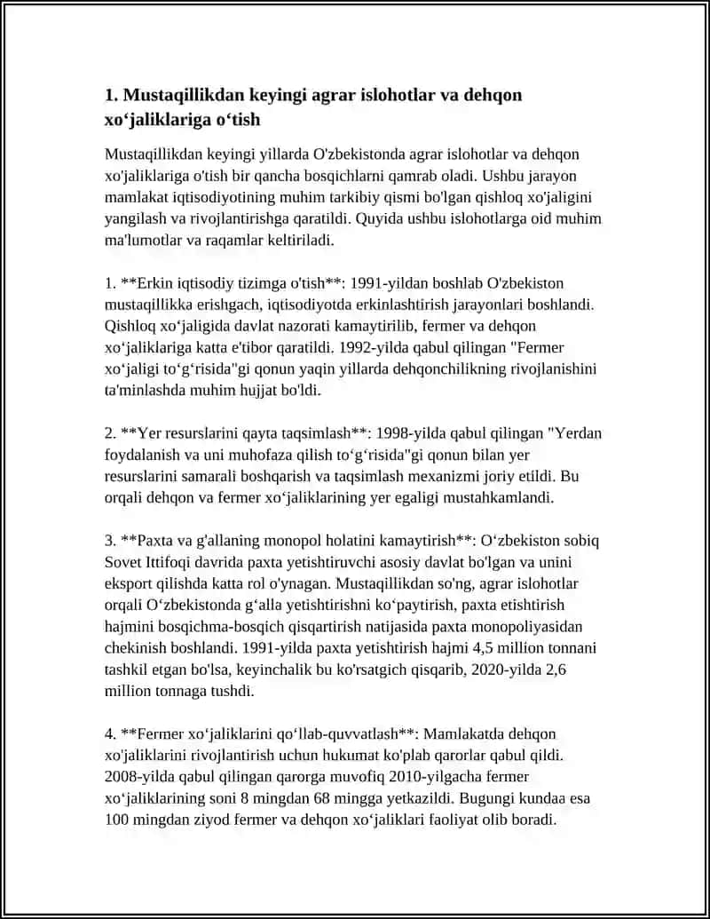 MUSTAQILLIK YILLARIDA QISHLOQ XO‘JALIGI VA SANOAT SOHASIDAGI O‘ZGARISHLAR 3