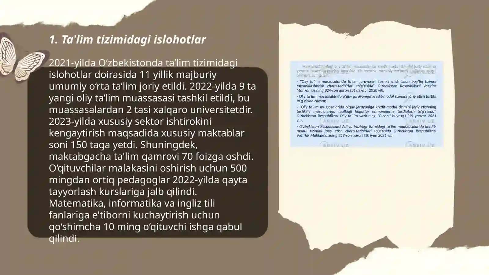 Oʻzbekiston respublikasi taʼlim tizimi 3