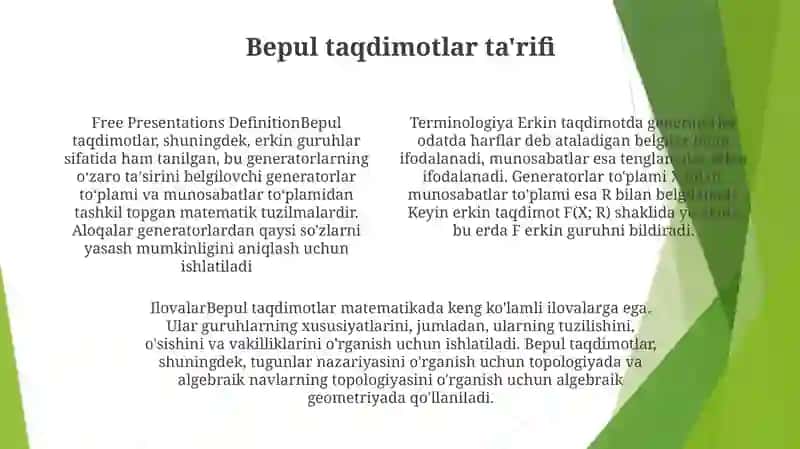 🆓Tekin Taqdimotlar 3