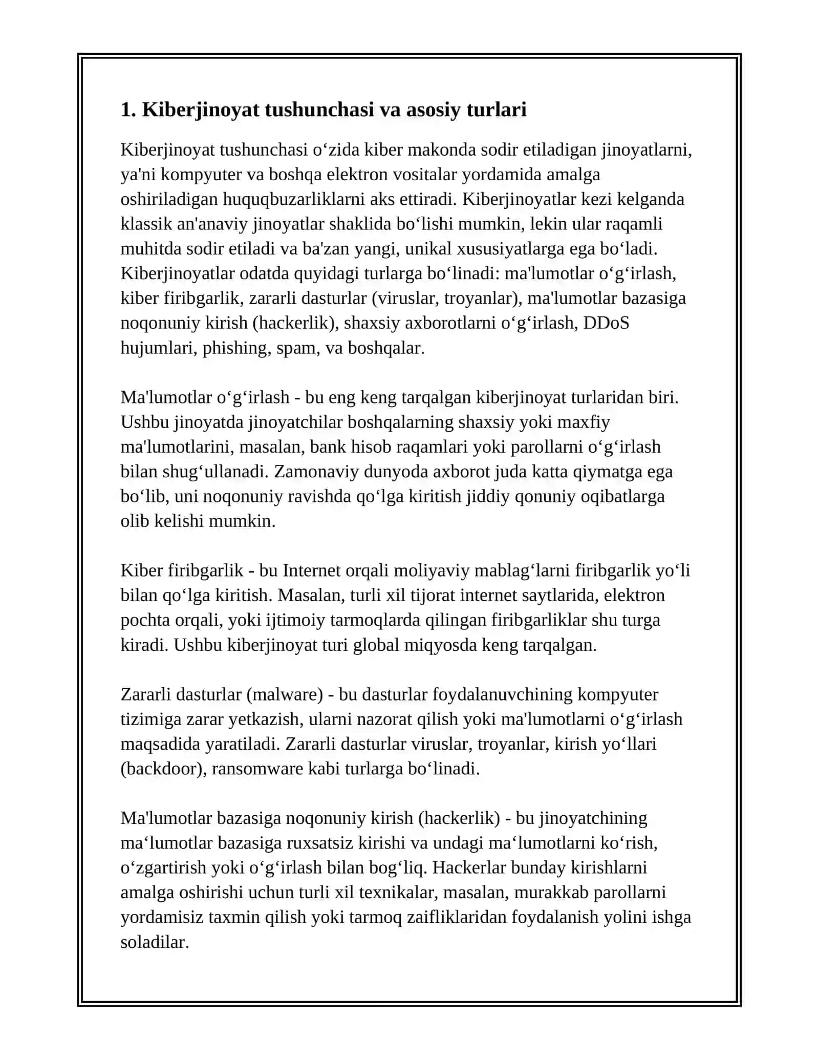 KIBERJINOYAT VA UNGA QARSHI KURASH 3
