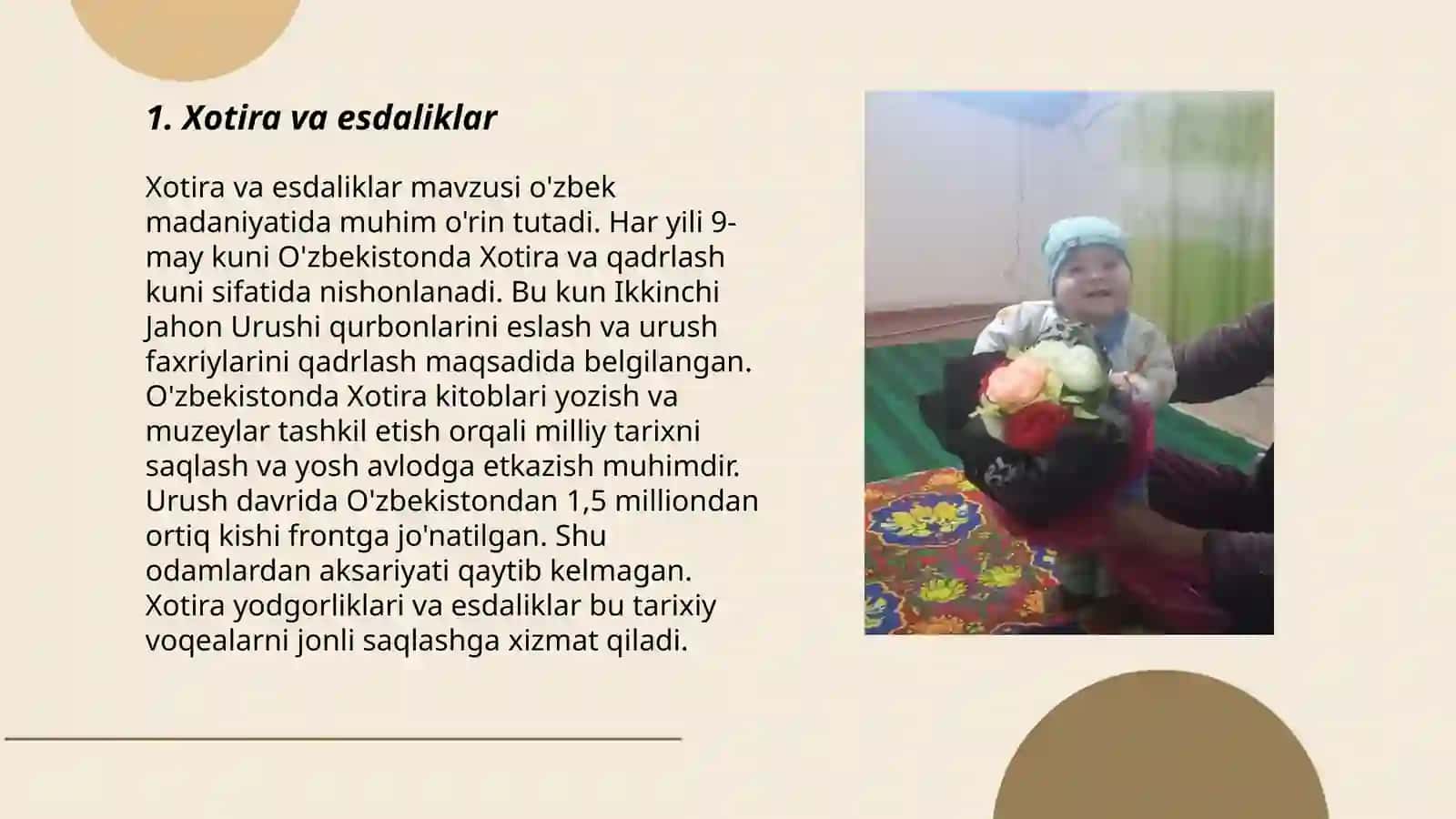Xotira va esdaliklar 3