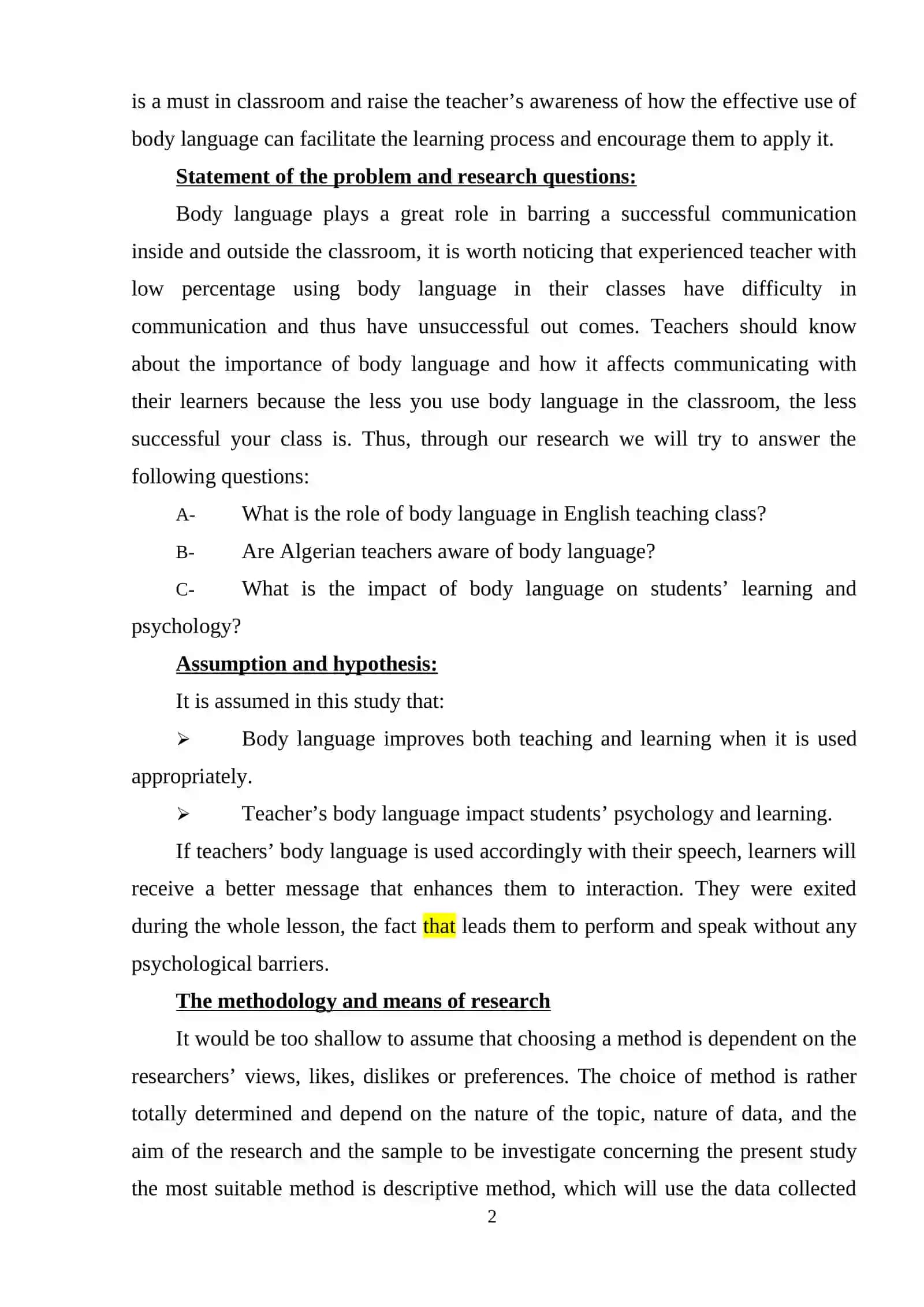Body Language in Developing Critical Thinking 3
