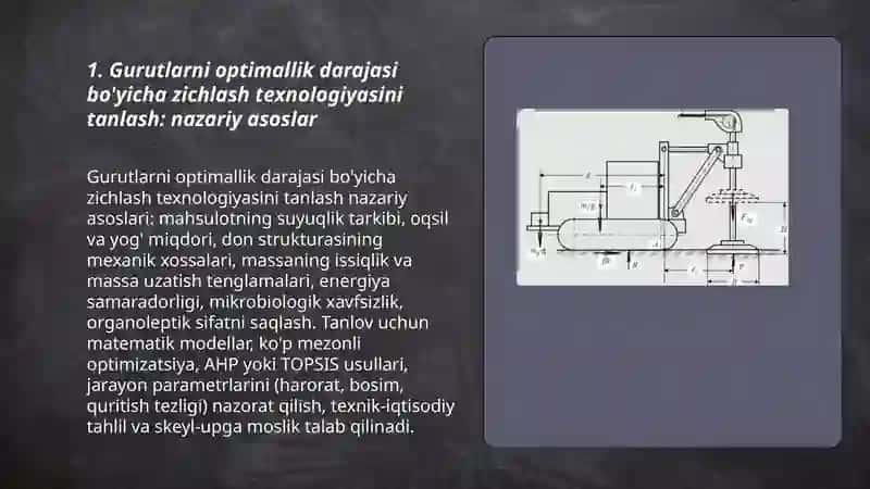 Gurutlarni optimallik darajasi bo'yicha zichlash texnologiyasini tanlash 3