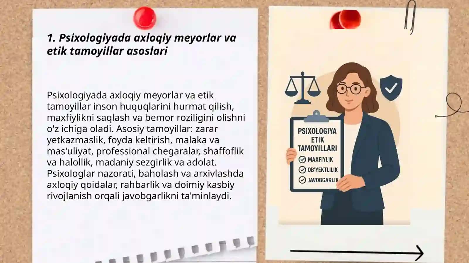 Psixologiya faoliyatini nazorat qiluvchi axloqiy meyorlari va etik tamoyillar 3