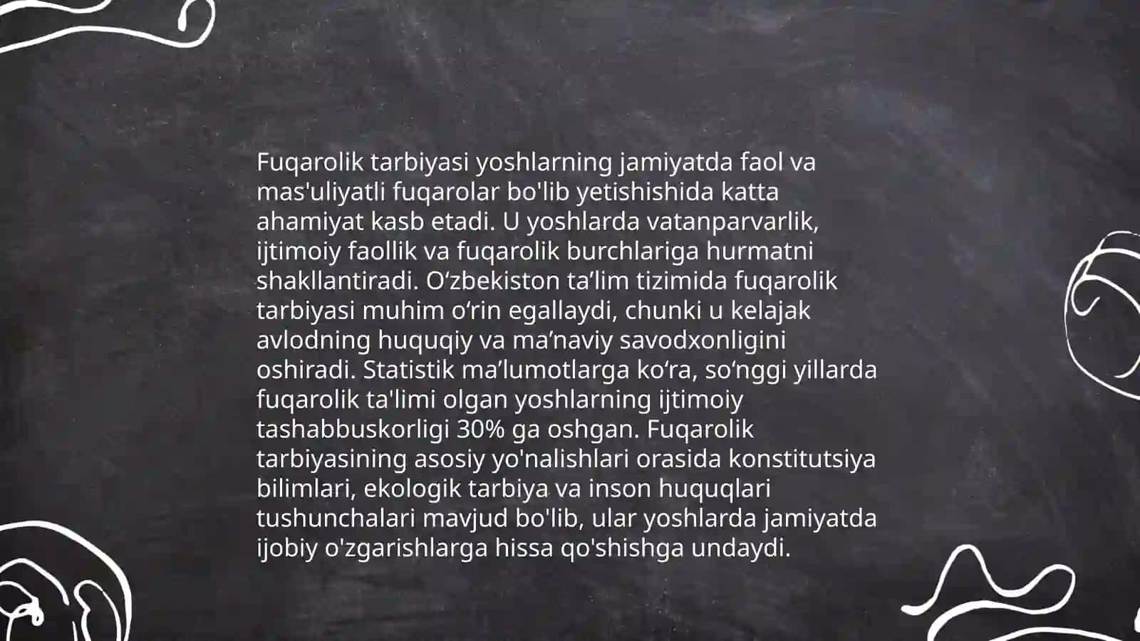 Fuqorolik tarbiyasi. Mafkuraviy tarbiya. Maʼnaviy axloqiy tarbiya 3