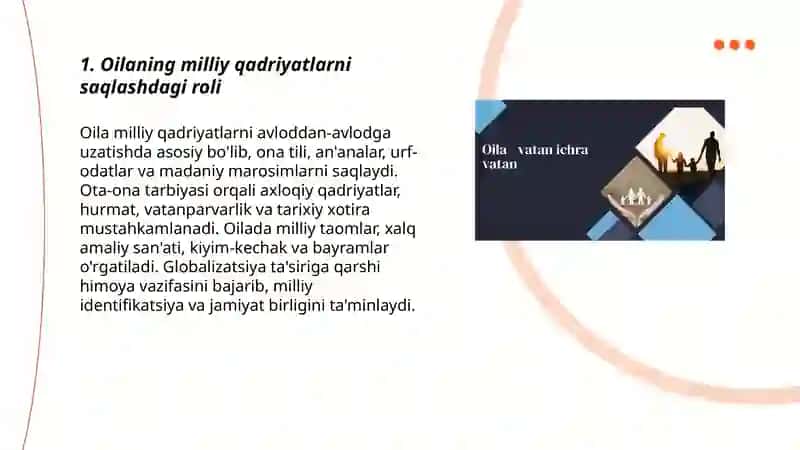 Oilaning Milliy Qadriyatlarni Saqlashdagi Roli 3