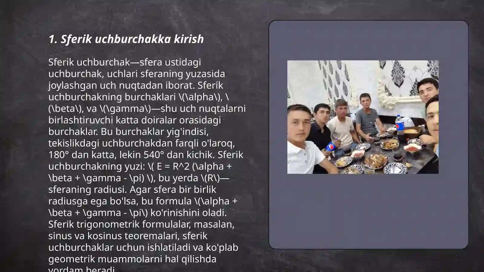 Sferik uchburchak va uning formulalari 3