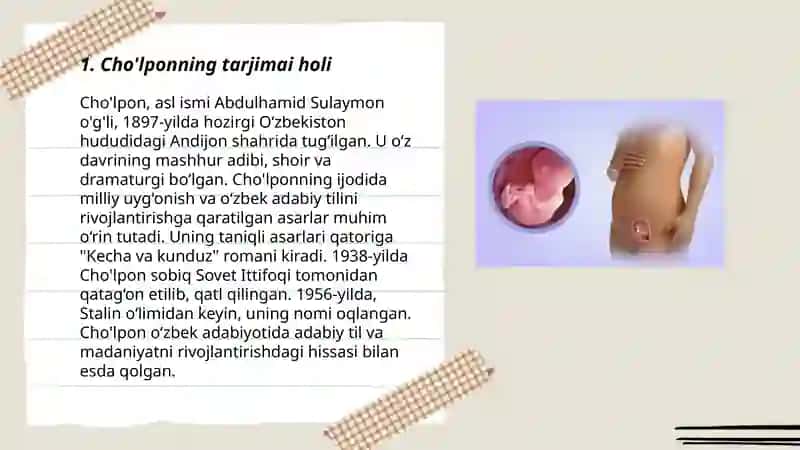 Cho'lponning publitsist sifatida shakllanishi 3