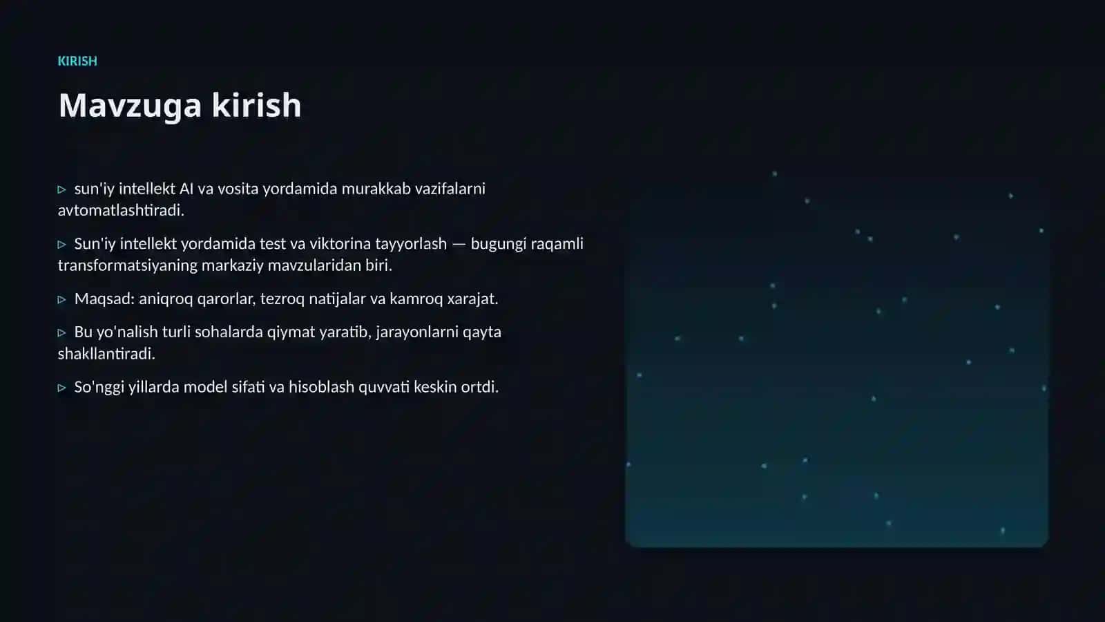 Sun'iy intellekt yordamida test va viktorina tayyorlash 3