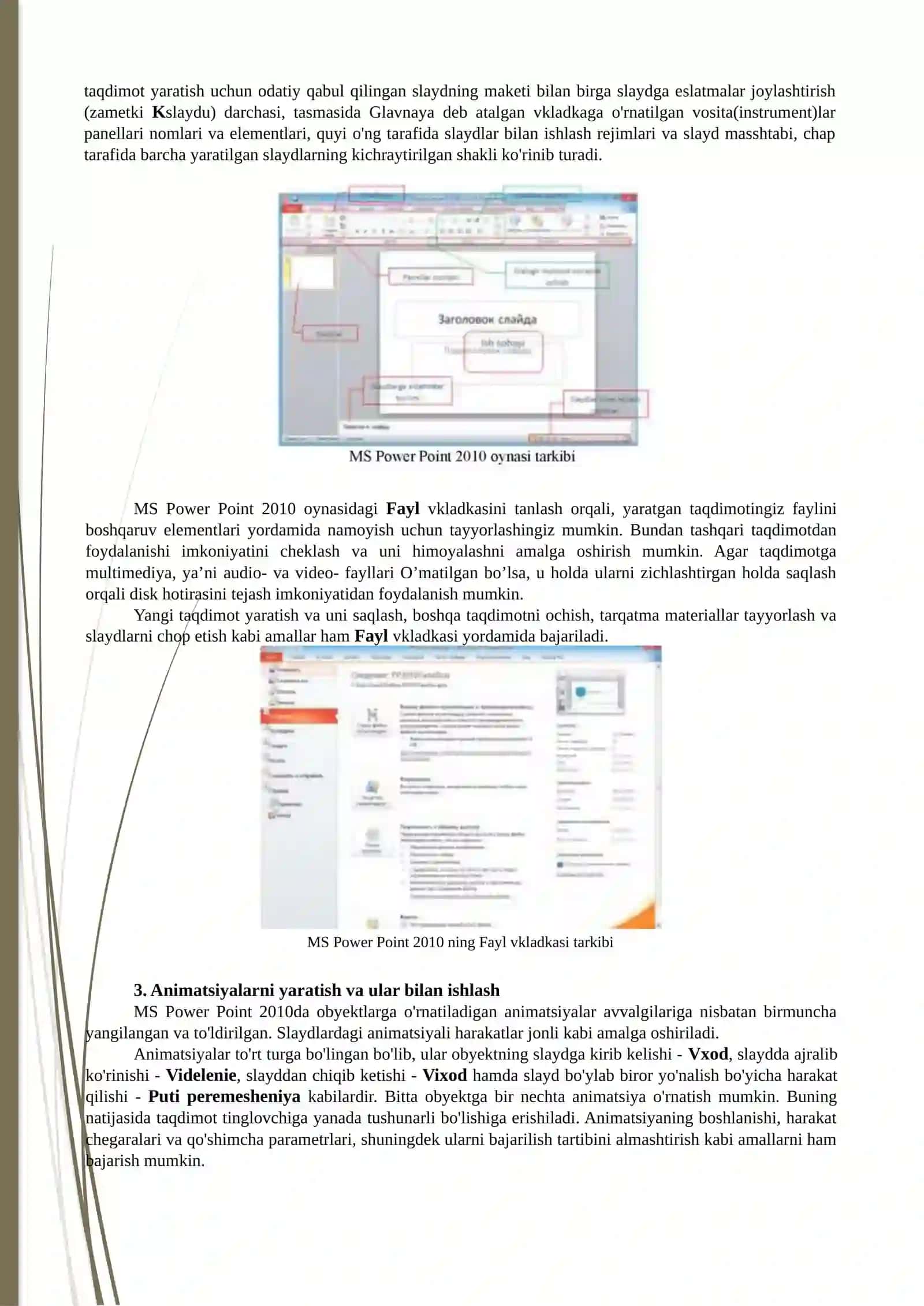 PowerPointda animatsiyalarni yaratish va ular bilan ishlash 3