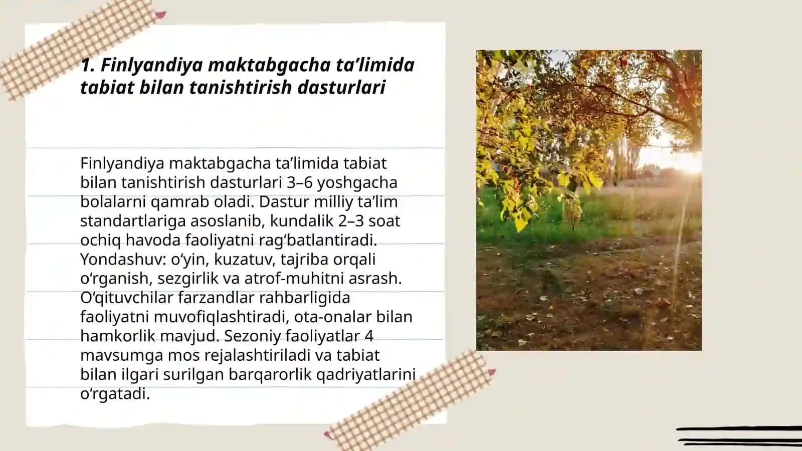 Xorijiy mamlakatlarda tabiat bilan tanishtirish dasturlari 3