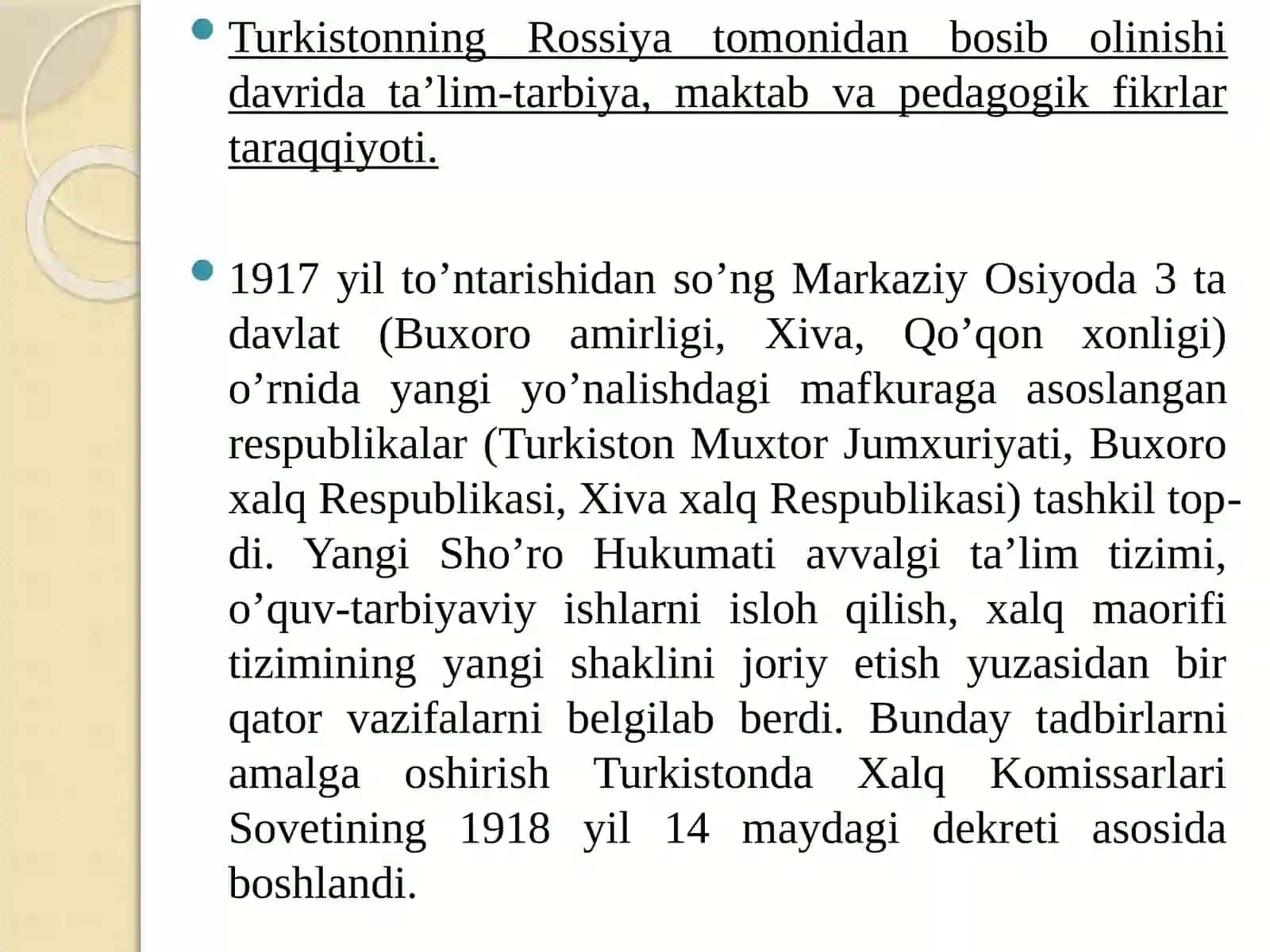 Turkistonning Rossiya tomonidan bosib olinishi davrida ta’lim-tarbiya 3
