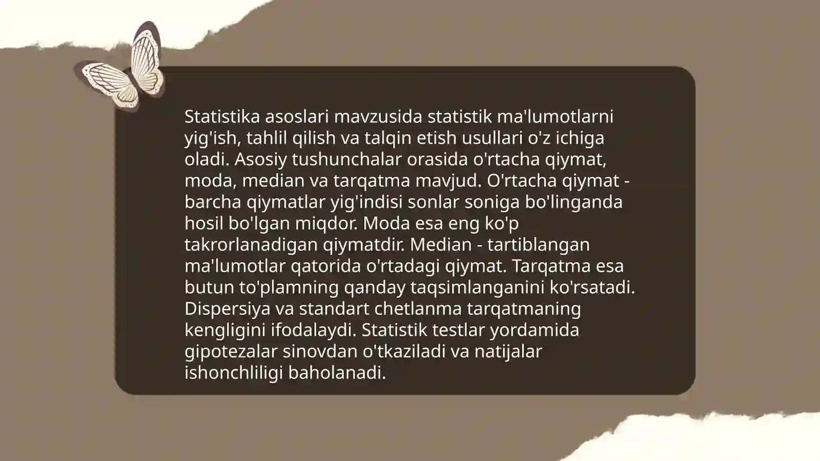 Statistika asoslari 3