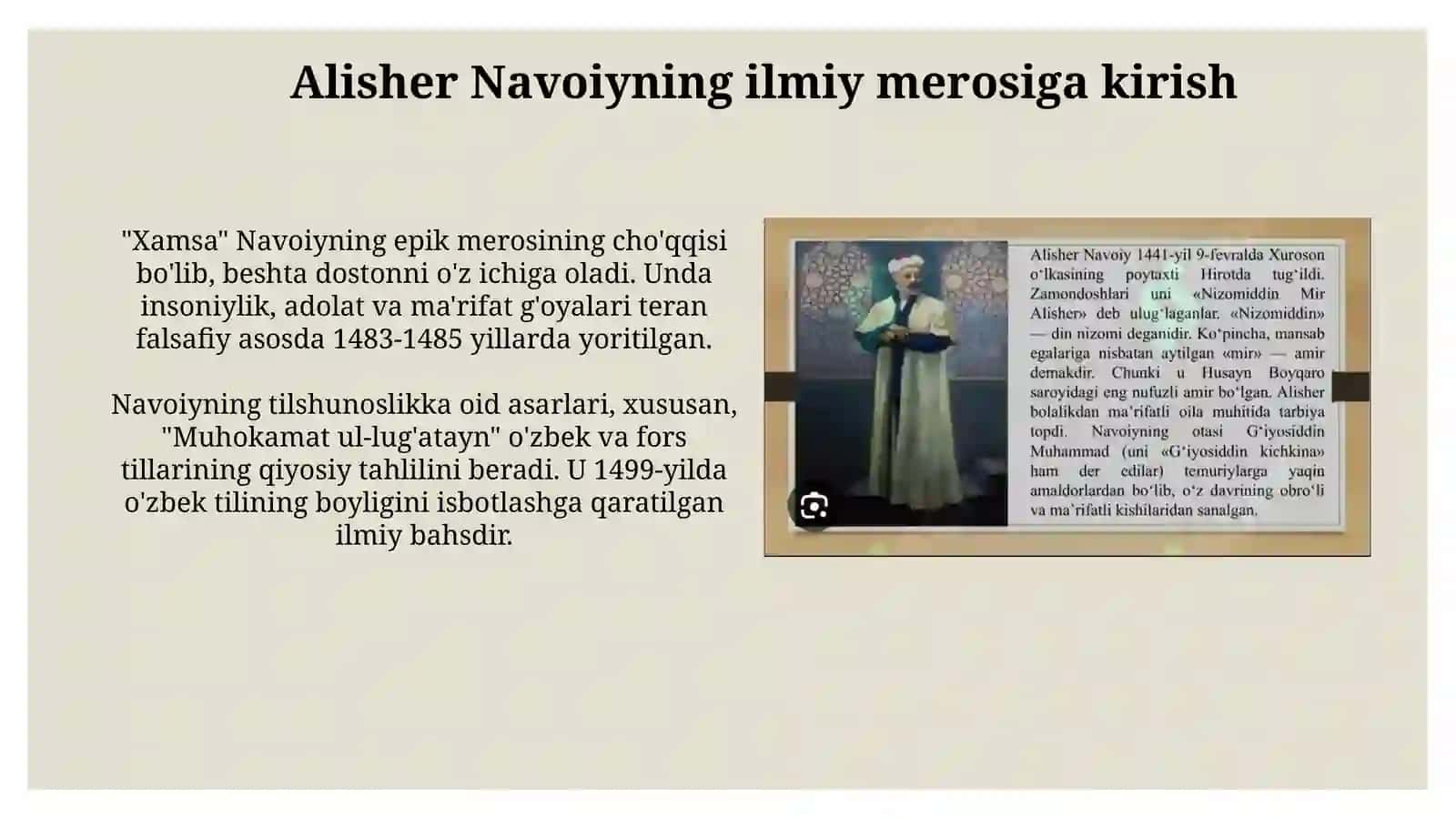 Alisher Navoiy – ilm-fan namoyandasi 3