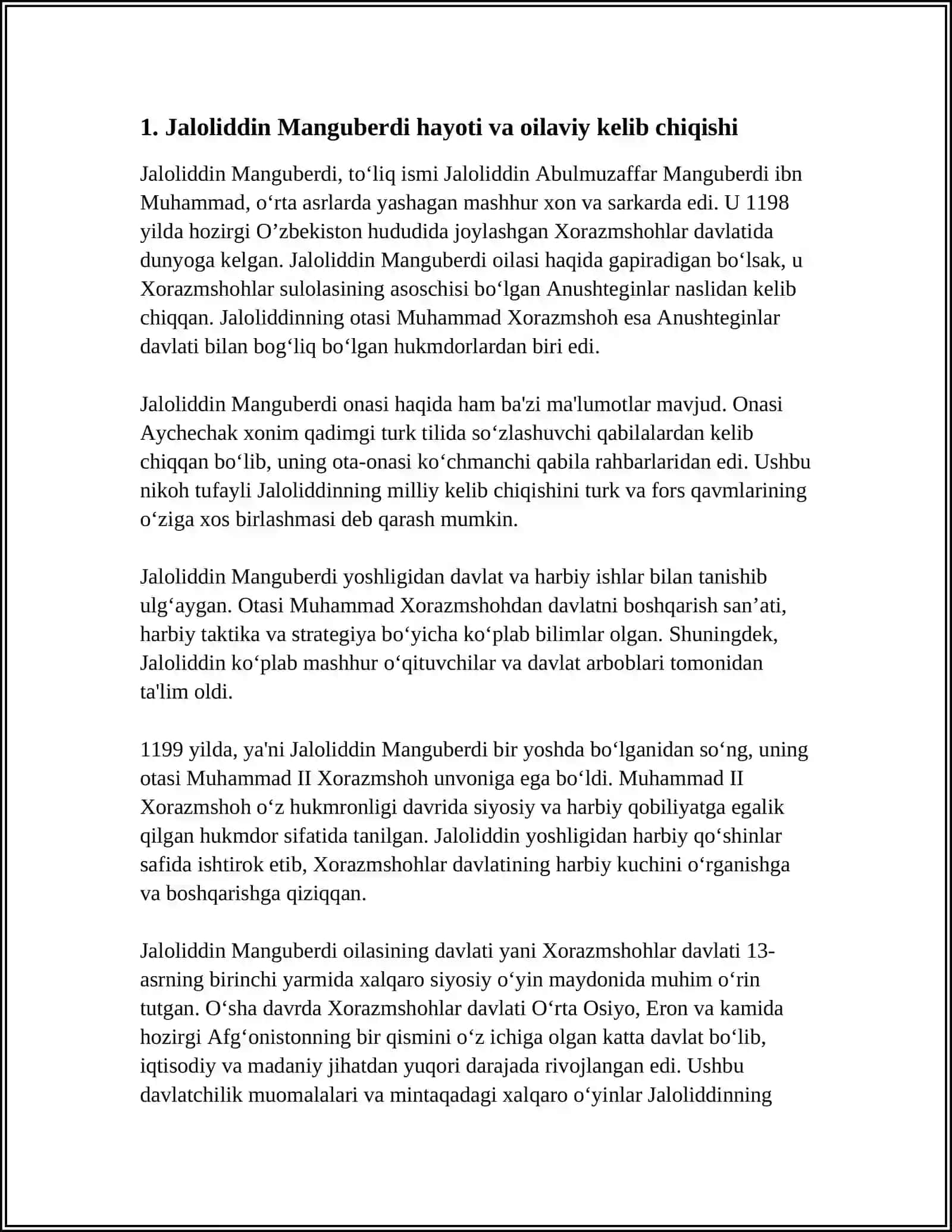JALOLIDDIN MANGUBERDI - VATAN HIMOYACHISI.HAQIDA REFERAT TAYYORLASH 3