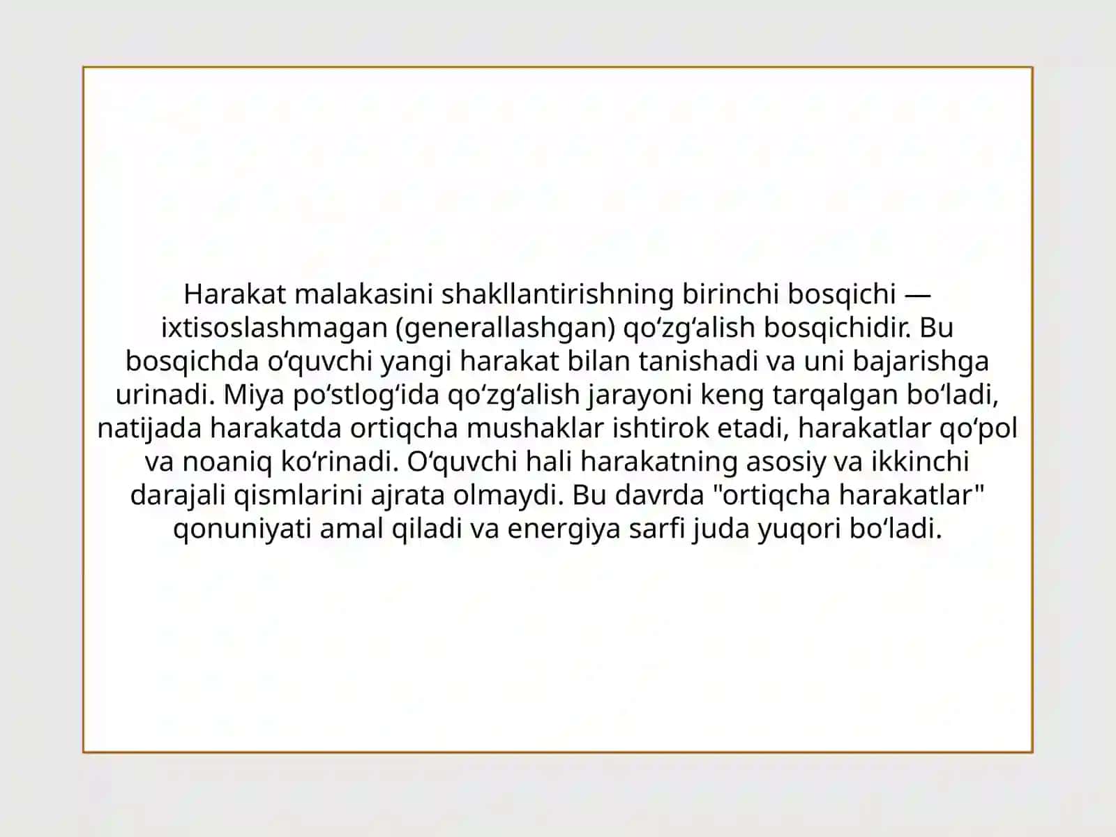 HARAKAT MALAKALARINING TASHKIL ETISH QONUNIYATLARI 3