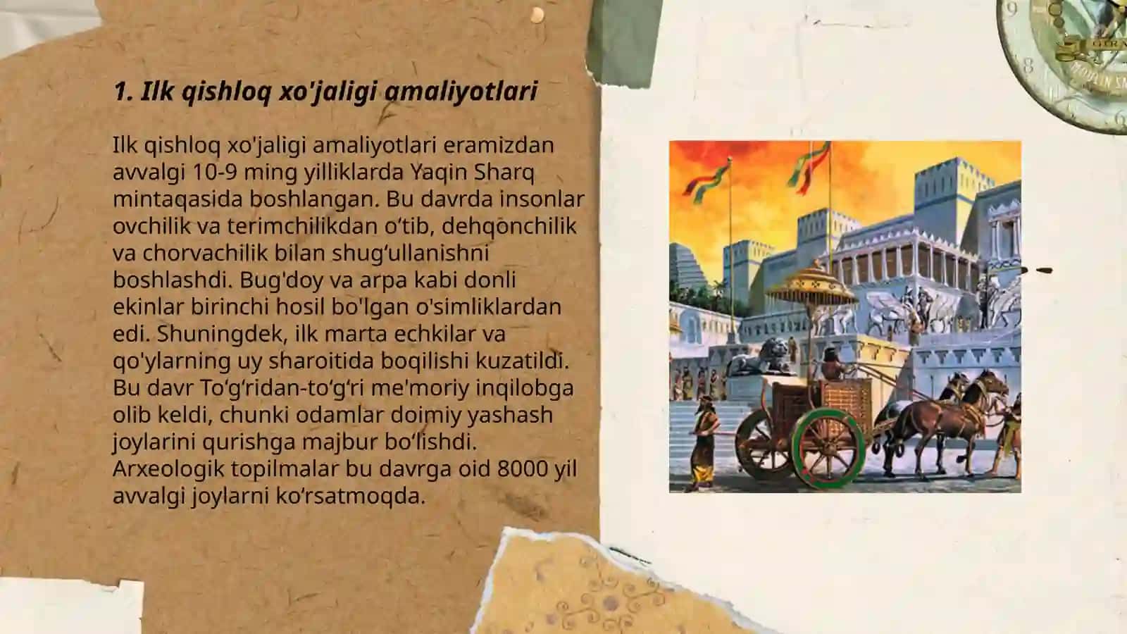 Ilk qishloq xo'jaligi amaliyotlari 3