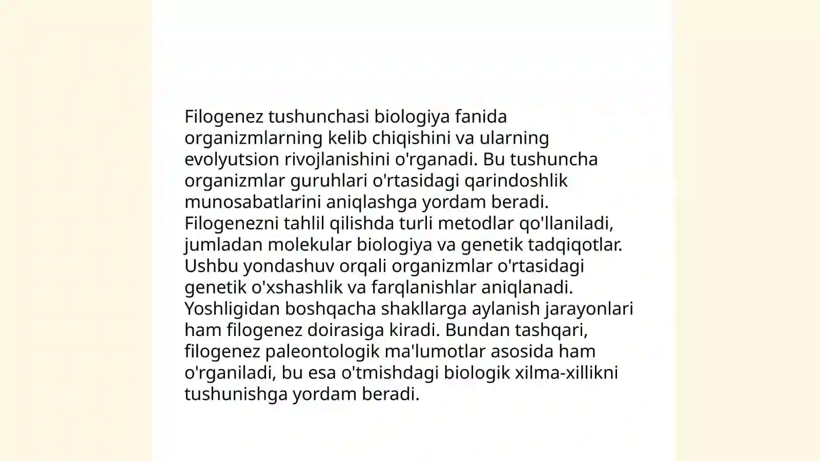 Filogenezning bosqichlarida xatti-xarakatlarning paydo bo'lishi 3