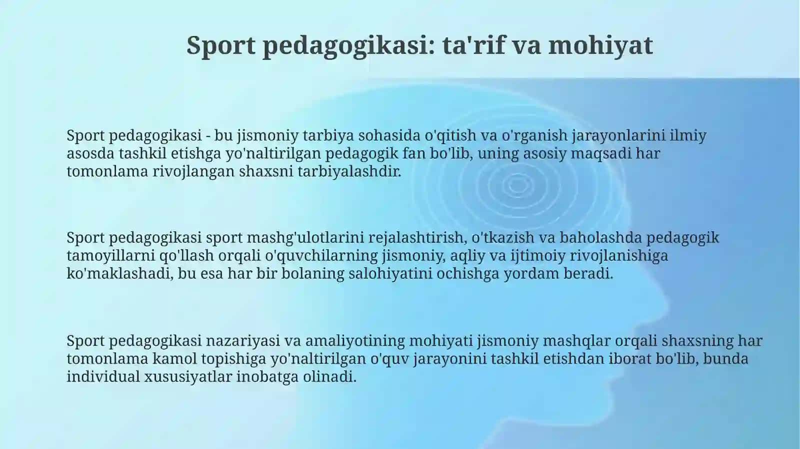 Sport pedagogikasi: ta'rif va mohiyat 3
