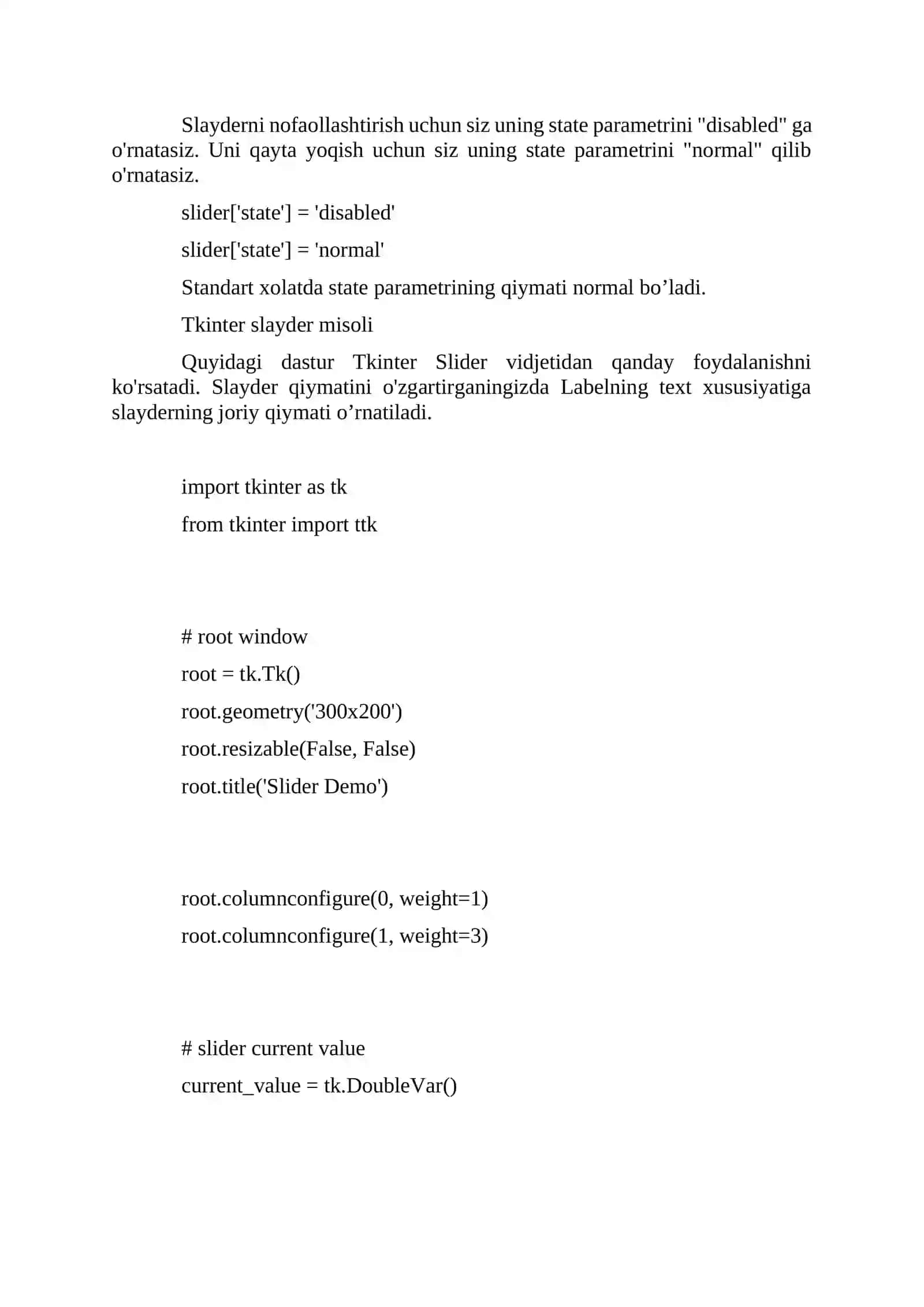 Tkinter Slider 3