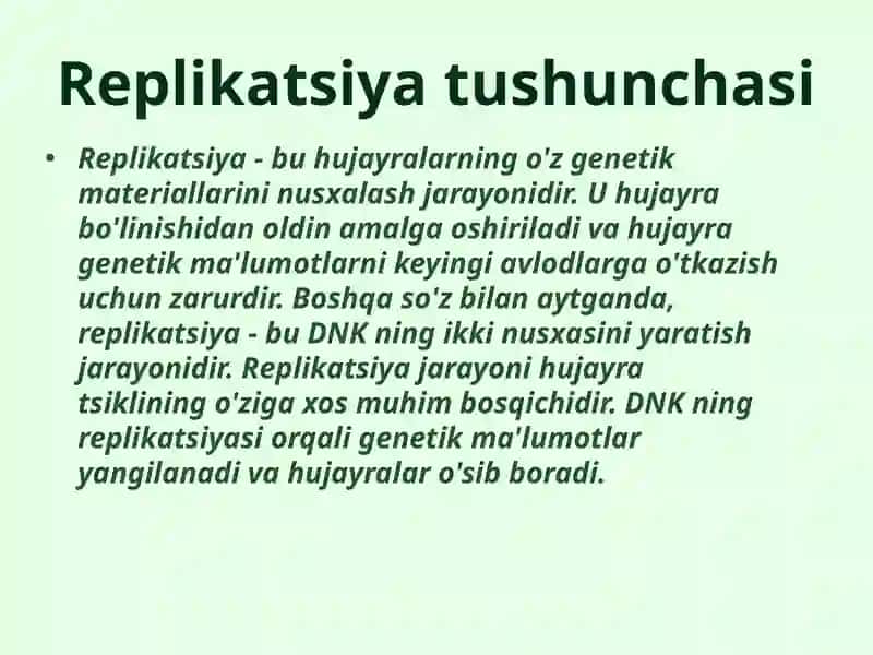 Replikatsiya va hujayra bo'linishi fazali boshqarilishi 3