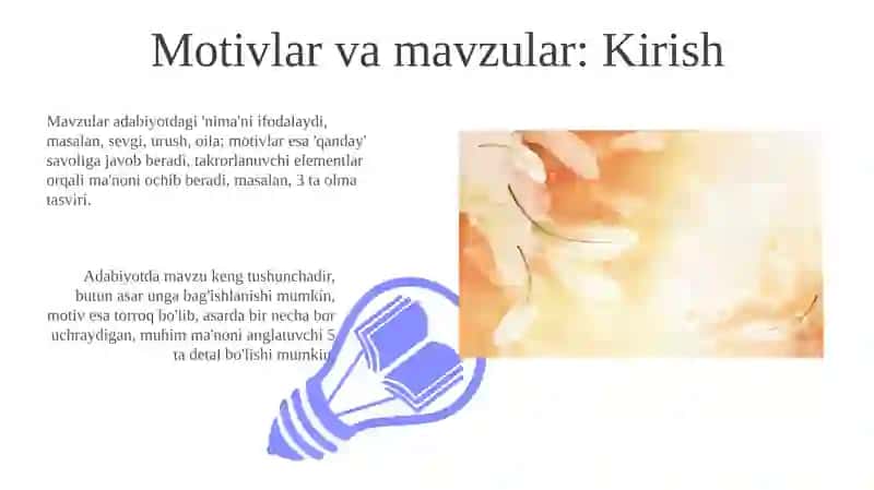 Motivlar va mavzular 3